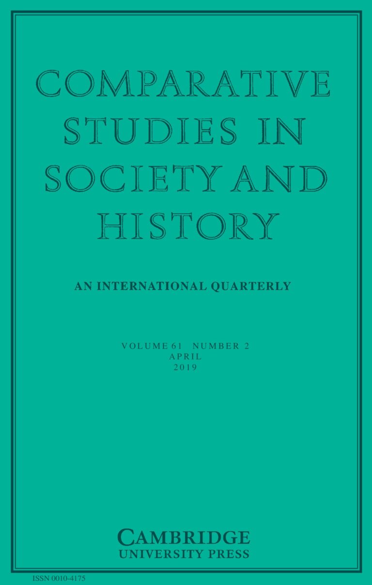 cover of journal comparative studies in society & history